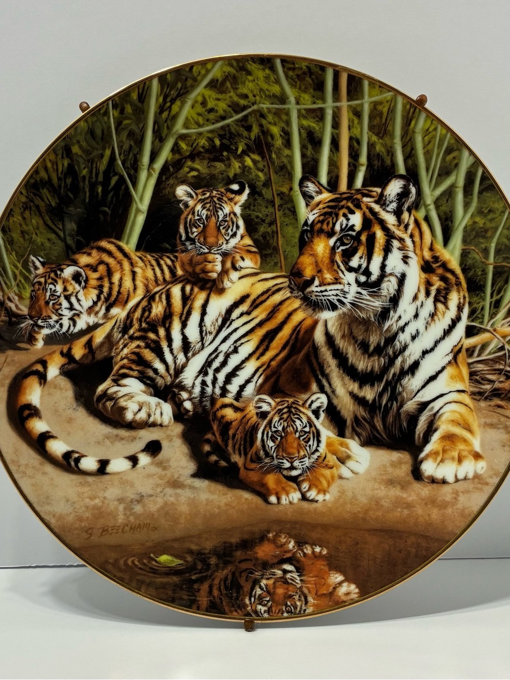 W.S. George Tomorrow’s Hope Tiger Plate Greg Beecham 8” 22K Gold Bradex 84-G20
